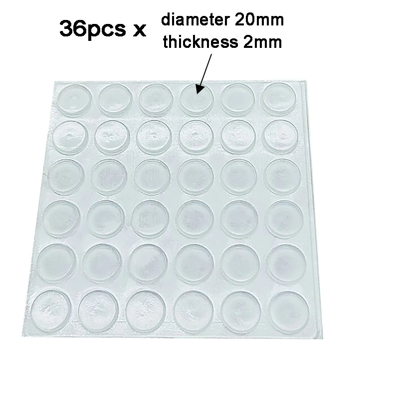 100Pcs Soft Silicone Rubber Anti Slip Bumpers Feet Pads Damper Buffer Cabinet Bumpers alternate view