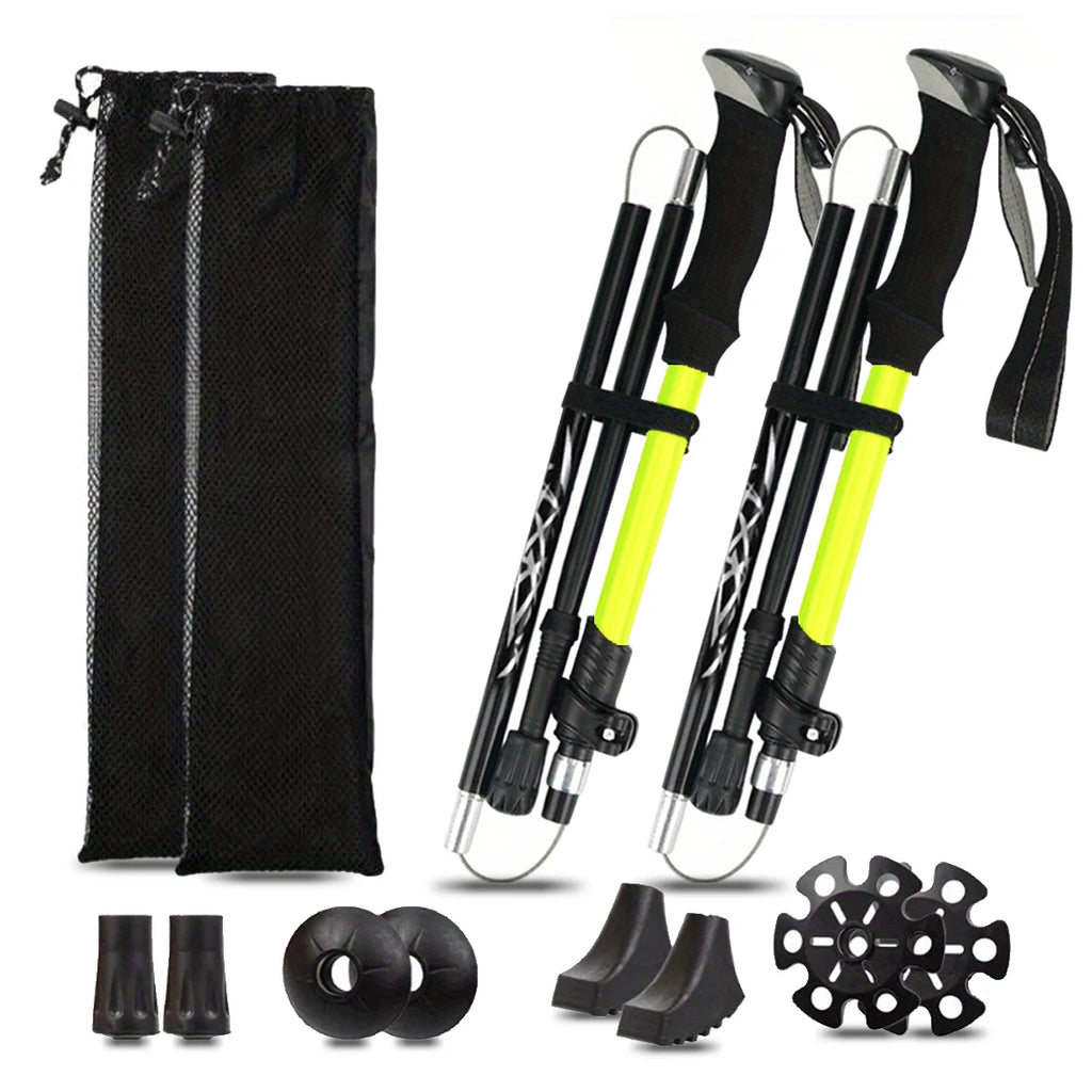 Aluminum Alloy 5-Section Folding Trekking Pole