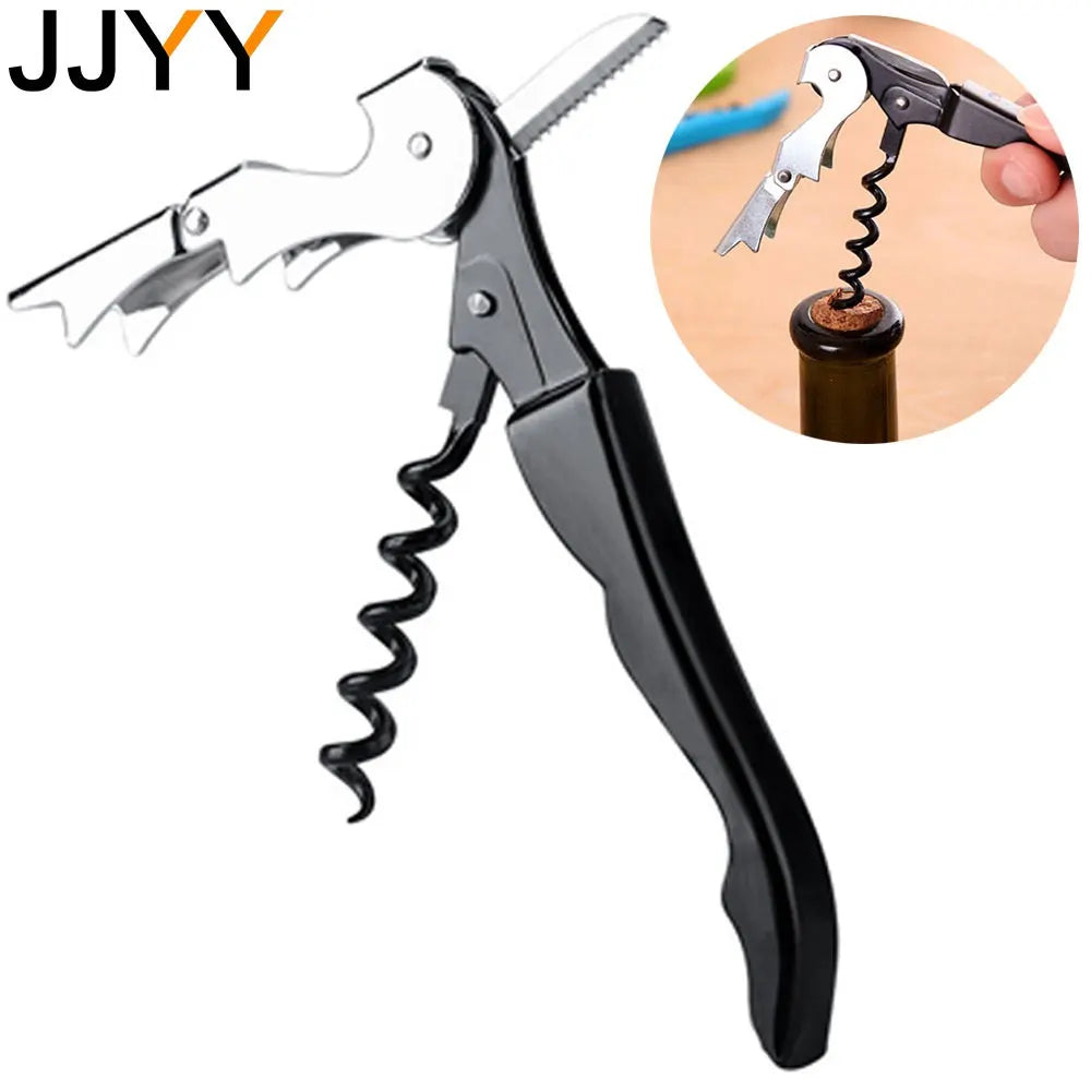 Stainless Steel Wine and Beer Bottle Cap Remover Corkscrew