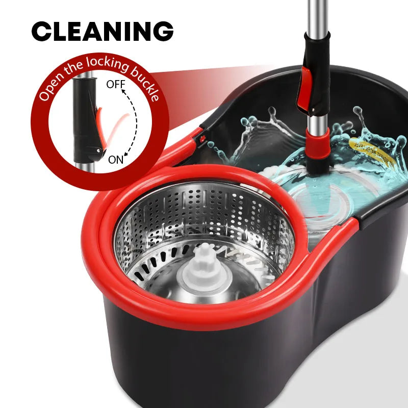 Spin Mop and Bucket Set with Telescopic Handle
