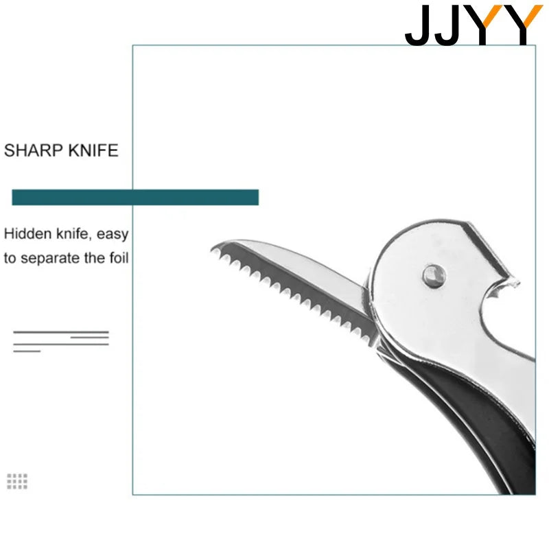 Stainless Steel Wine and Beer Bottle Cap Remover Corkscrew