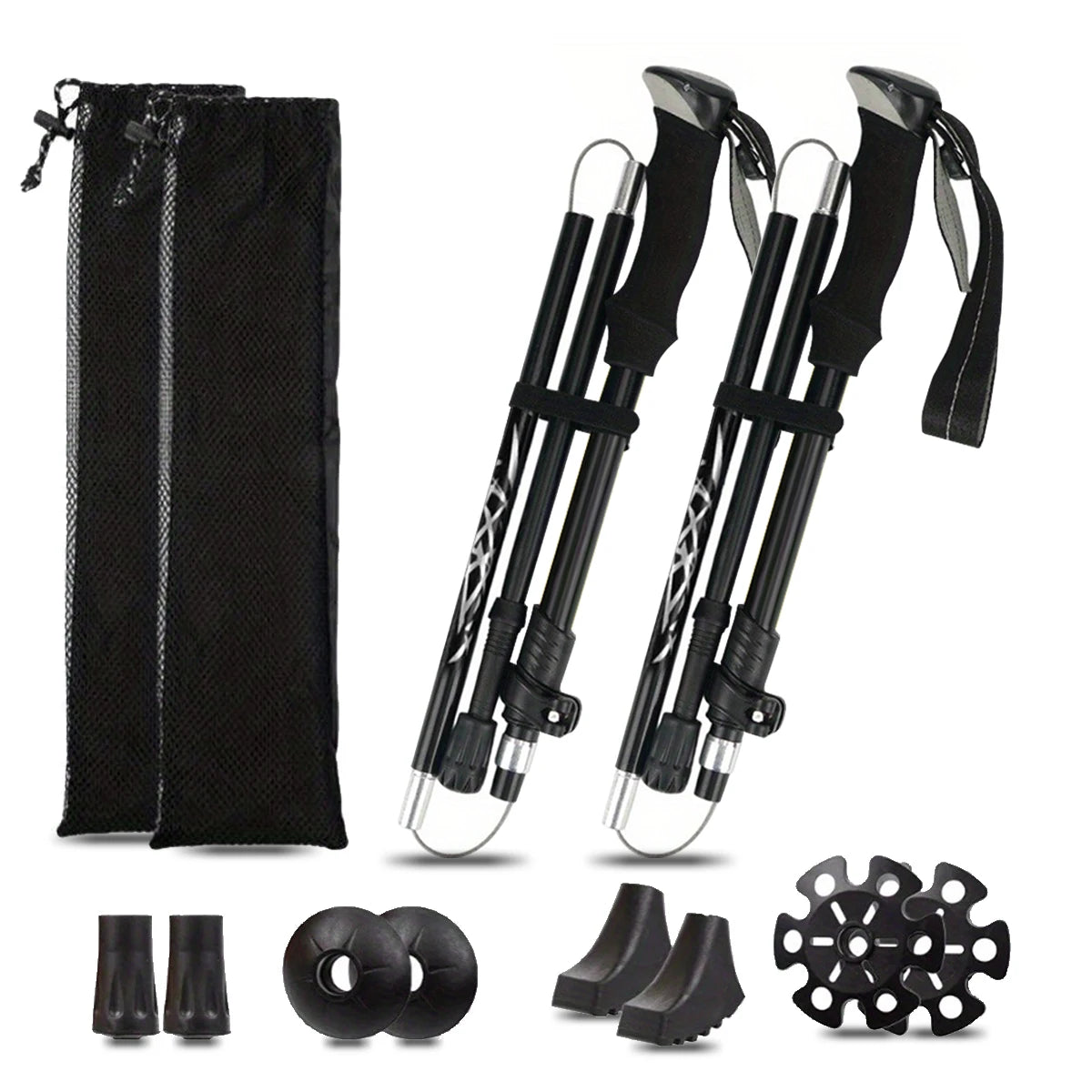 Aluminum Alloy 5-Section Folding Trekking Pole