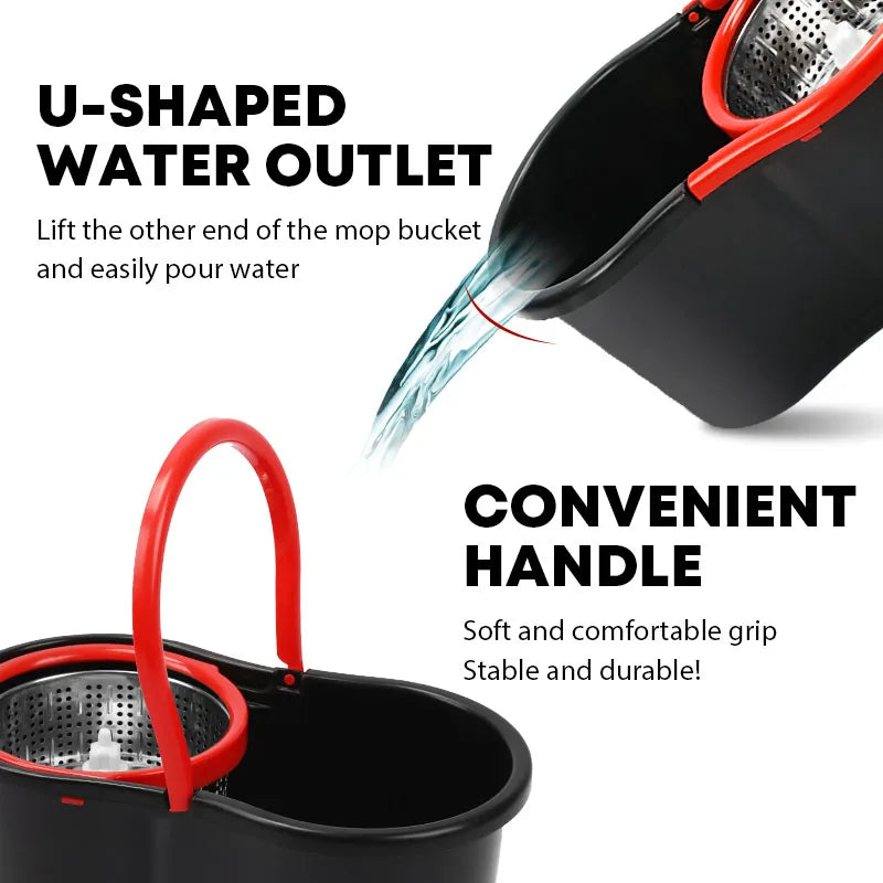 Spin Mop and Bucket Set with Telescopic Handle