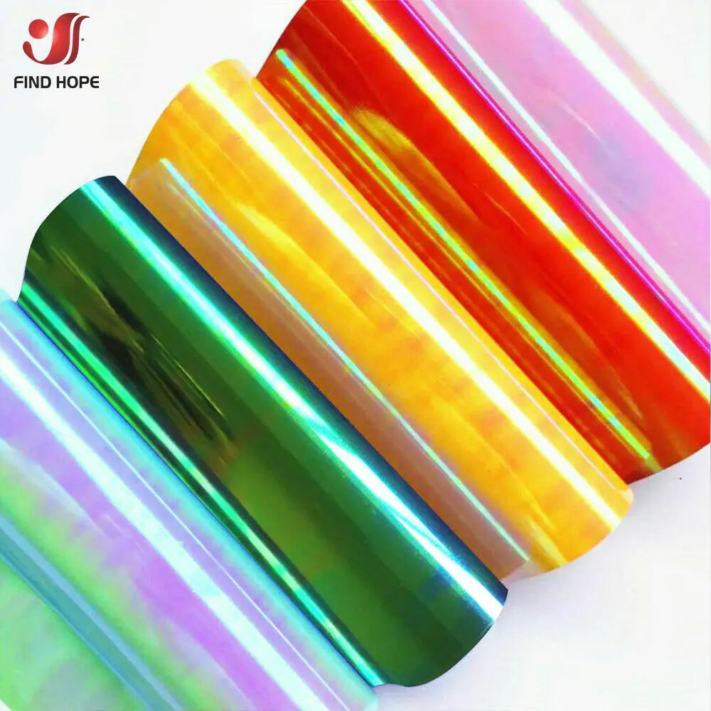 Holographic Iridescent Heat Transfer Vinyl Iron-on HTV Printing Clothing for Cut DIY Christmas Decor 30*25cm/50cm