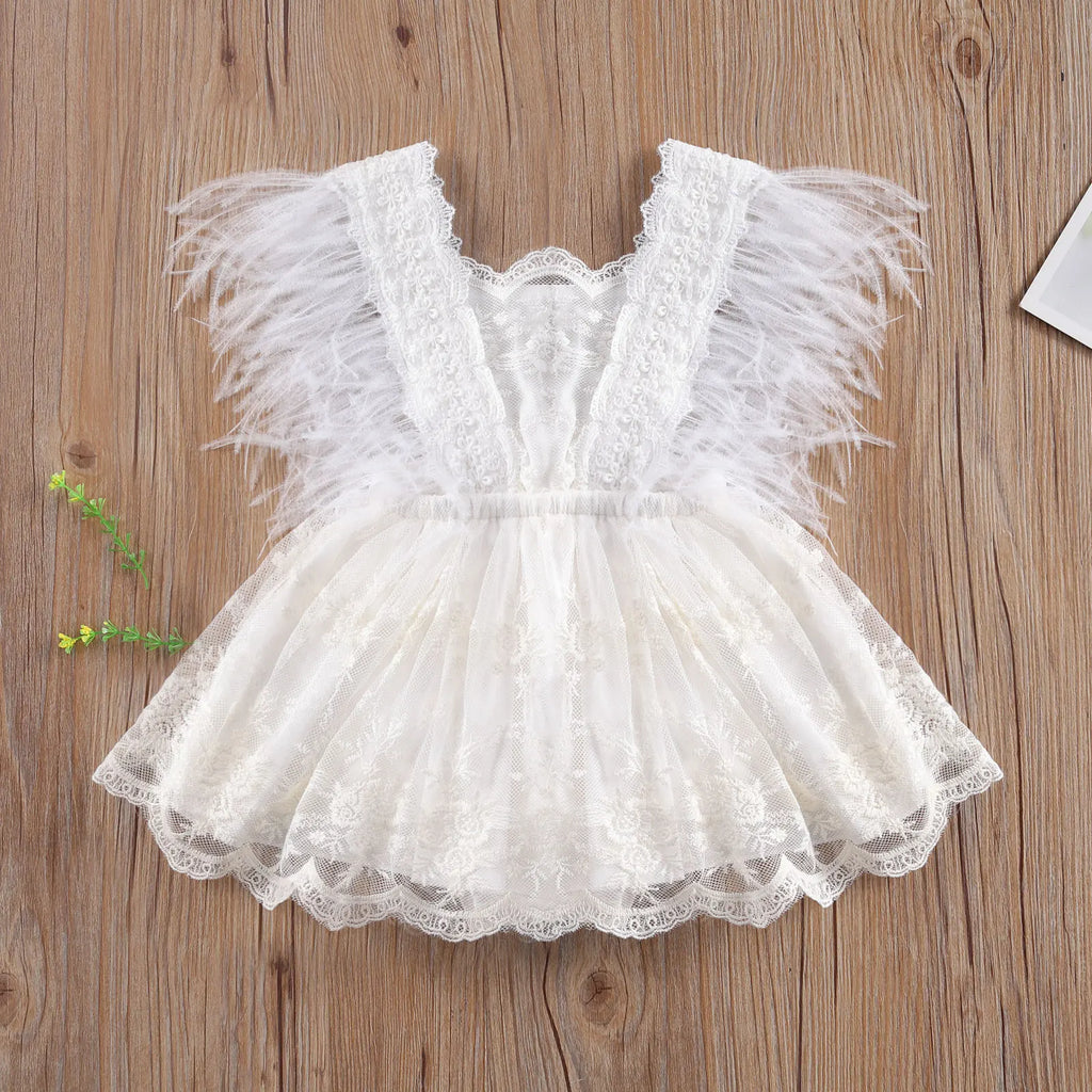 Baby Girl Princess Romper Sleeveless Backless Jumpsuit