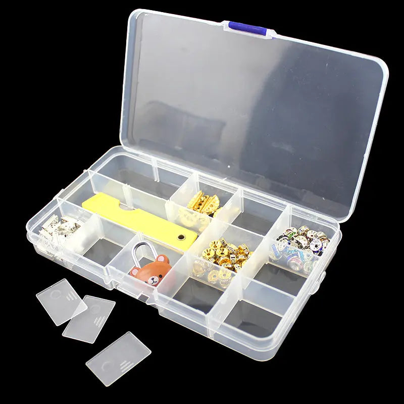 Plastic Jewelry Box Adjustable Compartment Organizer With Lock lifestyle view