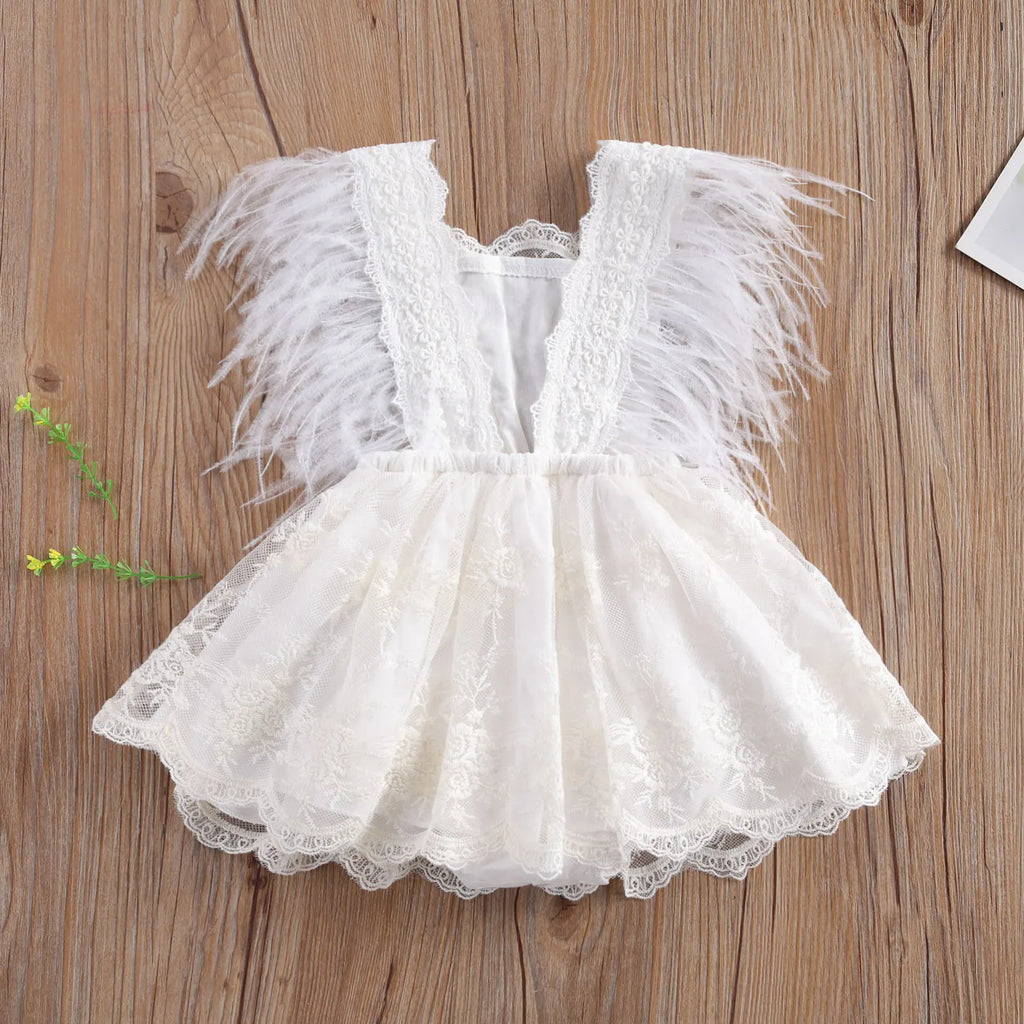 Baby Girl Princess Romper Sleeveless Backless Jumpsuit