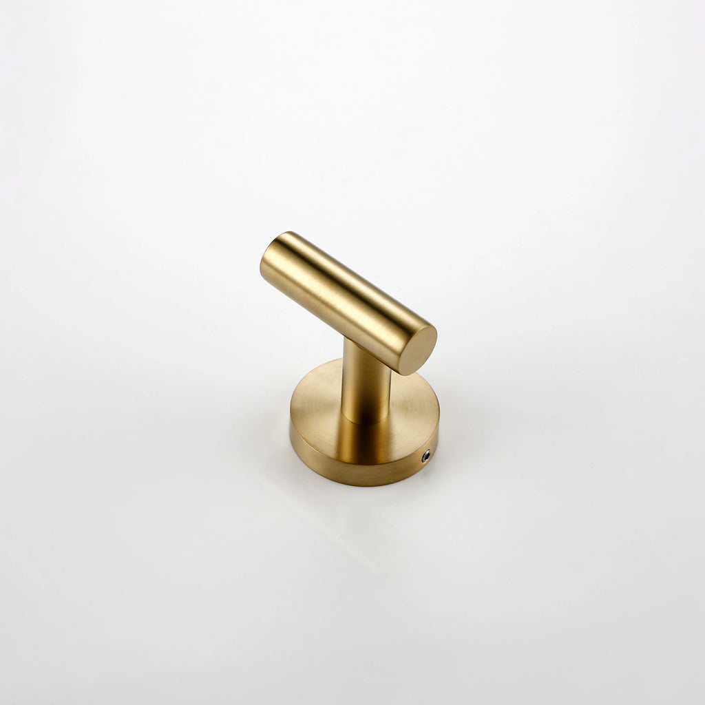 Brushed Gold Bathroom Accessories Set | Wall Mount Towel Bar & Holder