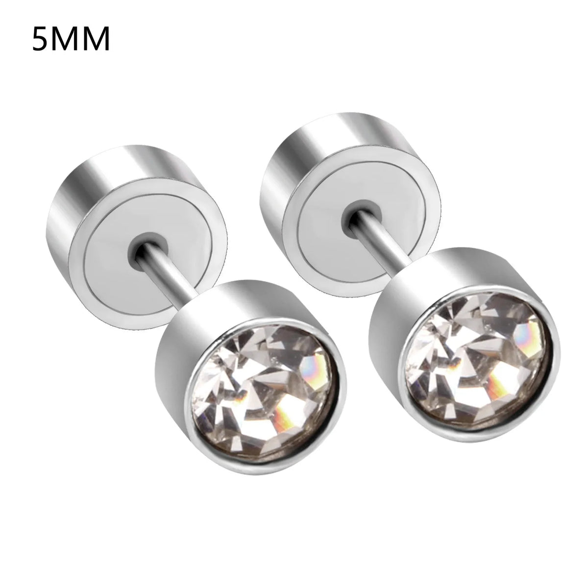 LUXUSTEEL Pink Flower Stud Earrings For Women Stainless Steel Oil Dripping Heart Star Bu detail view
