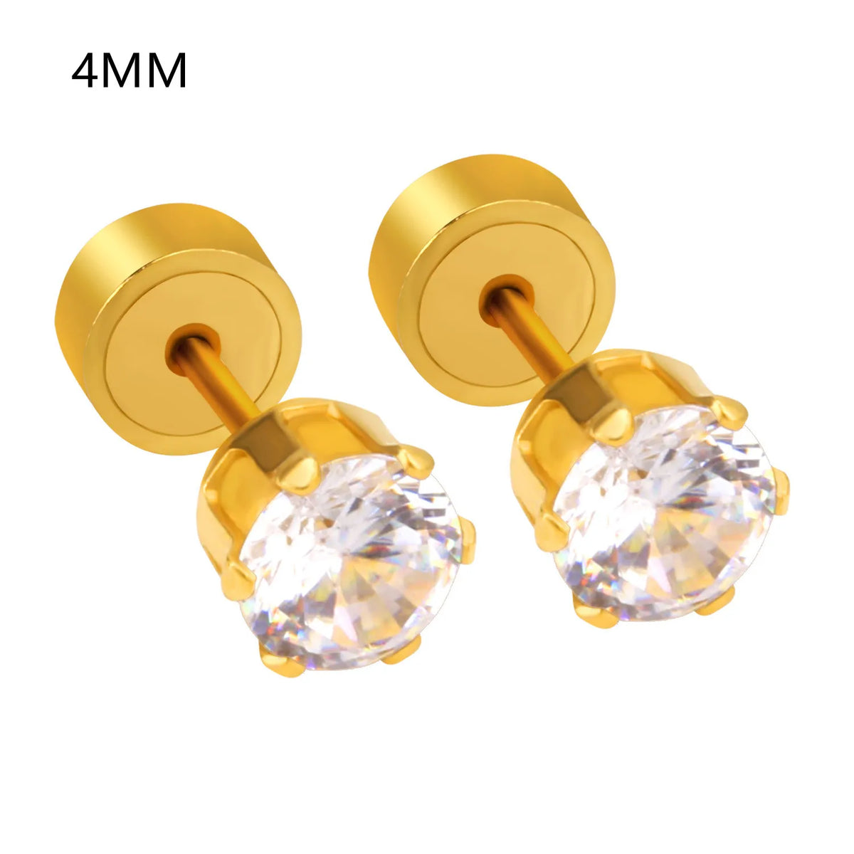 LUXUSTEEL Pink Flower Stud Earrings For Women Stainless Steel Oil Dripping Heart Star close-up view