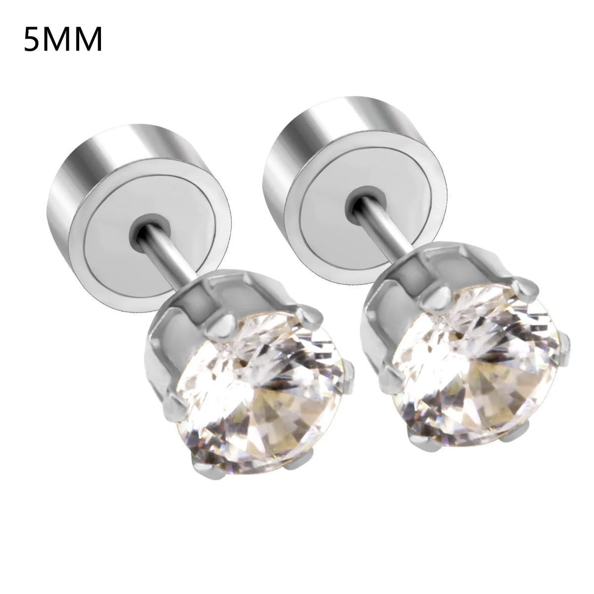 LUXUSTEEL Pink Flower Stud Earrings For Women Stainless Steel Oil Dripping Heart Star close-up view