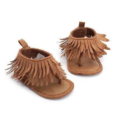 Newborn Baby Summer Tassel Shoes Soft Sole Prewalker 0-12M