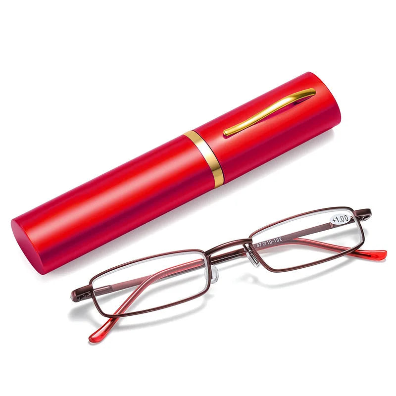 Reading Glasses Women Men Ultralight Portable Mini Hyperopia Glasses close-up view