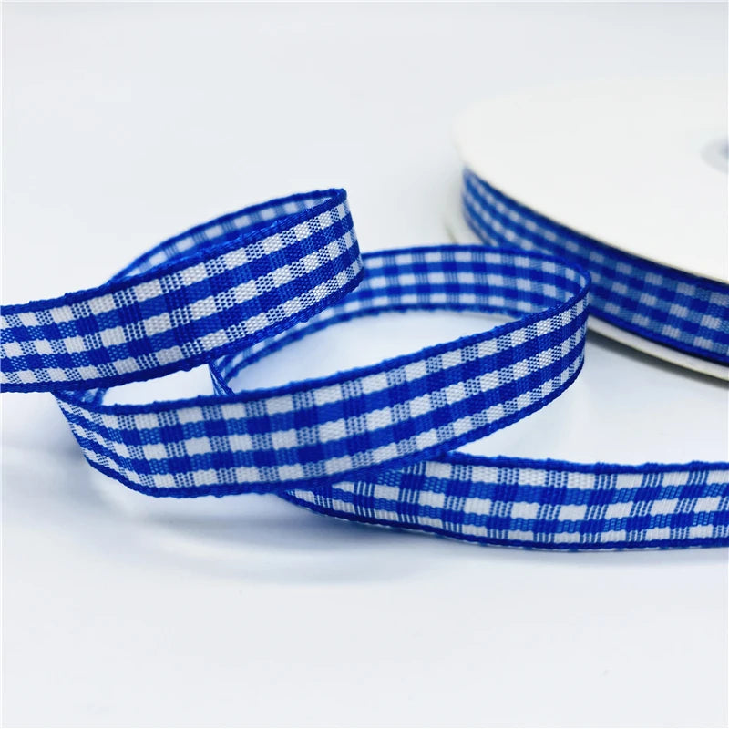 10mm Plaid Christmas Ribbon For Gift Wrapping