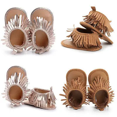 Newborn Baby Summer Tassel Shoes Soft Sole Prewalker 0-12M