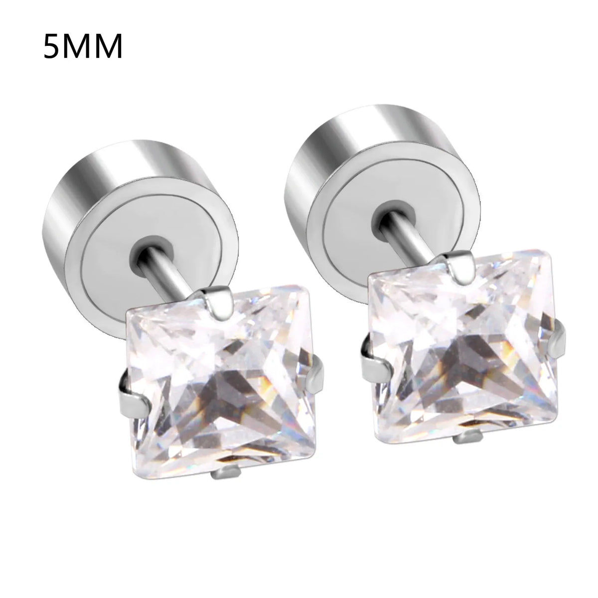 LUXUSTEEL Pink Flower Stud Earrings For Women Stainless Steel Oil Dripping Heart Star Bu detail view