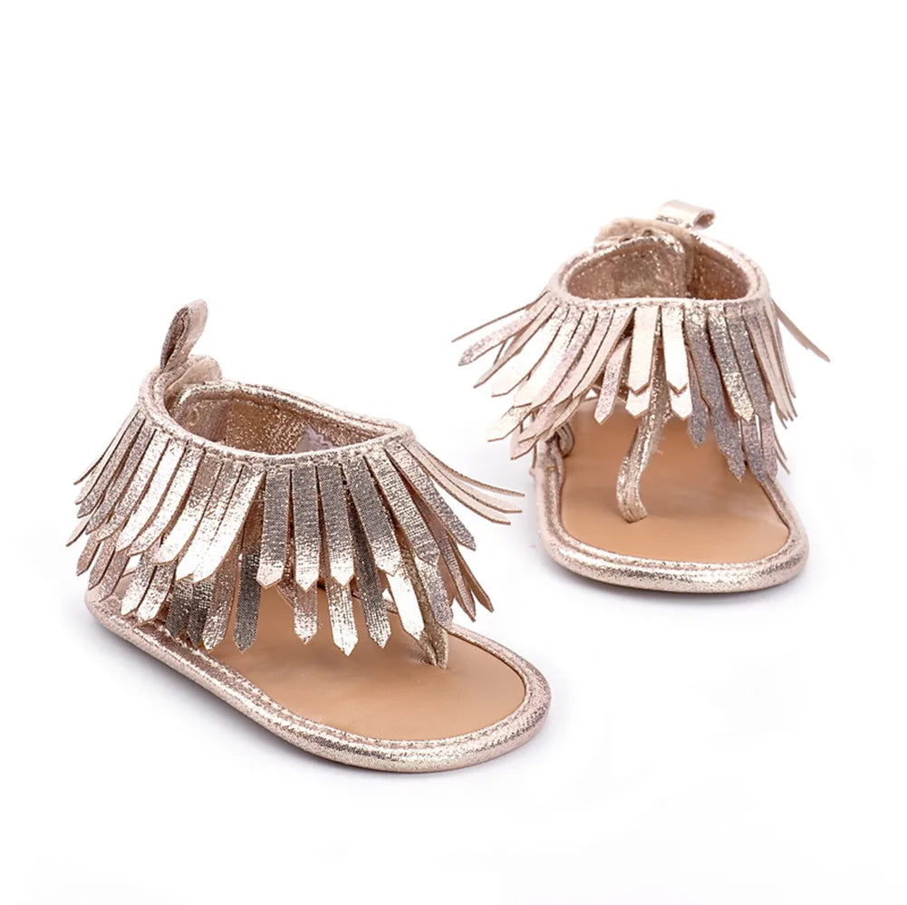 Newborn Baby Summer Tassel Shoes Soft Sole Prewalker 0-12M