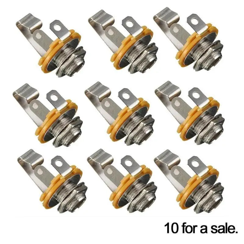 1/4" Mono Input Jack Socket for Electric Guitar Bass 10 Pcs