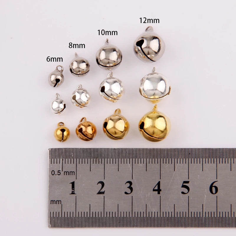 Silver Gold Nickel Copper Jingle Bells Christmas Ornaments