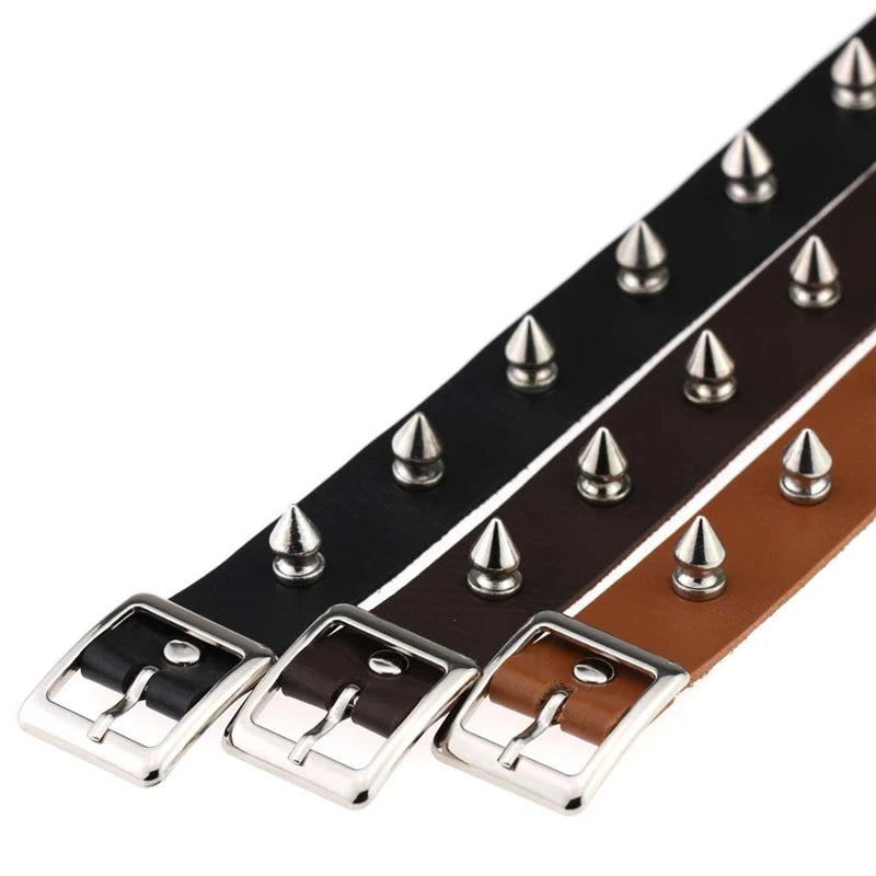 Spike Rivet Choker Necklace Women PU Leather Goth