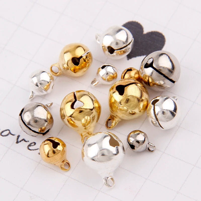 Silver Gold Nickel Copper Jingle Bells Christmas Ornaments