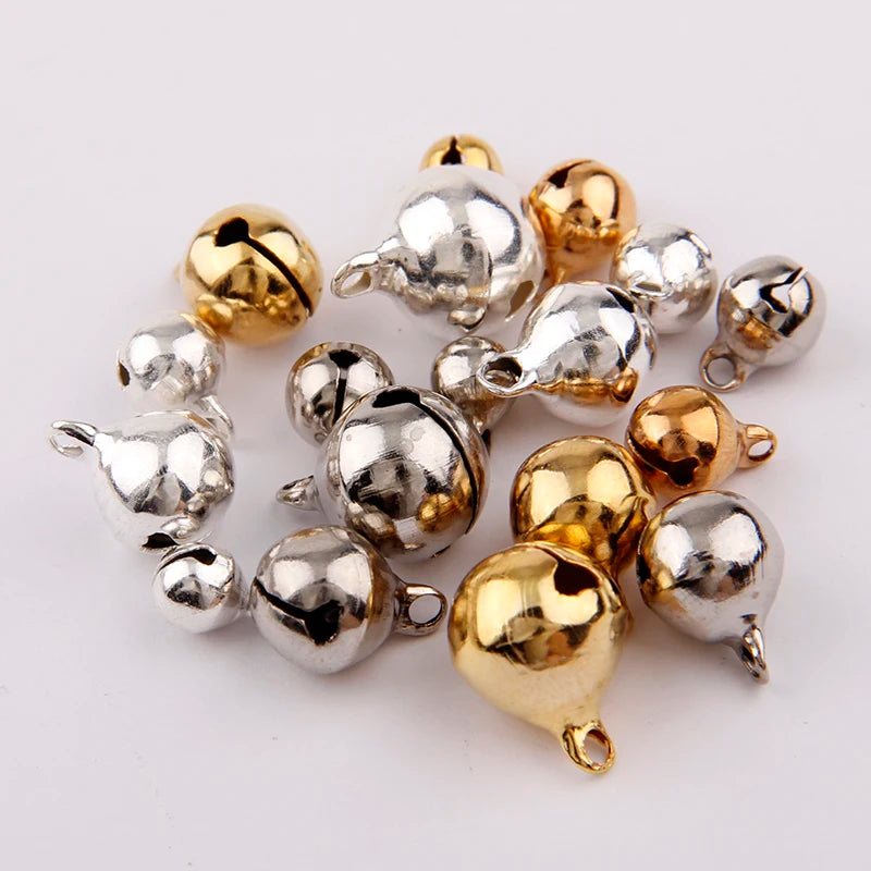 Silver Gold Nickel Copper Jingle Bells Christmas Ornaments