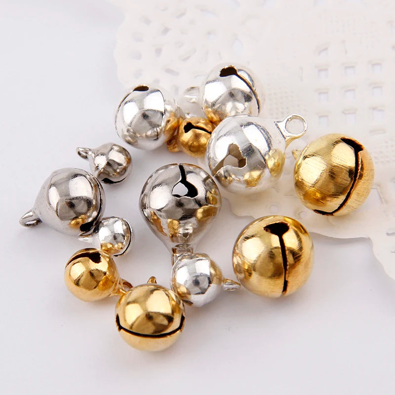 Silver Gold Nickel Copper Jingle Bells Christmas Ornaments
