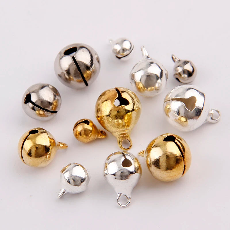 Silver Gold Nickel Copper Jingle Bells Christmas Ornaments
