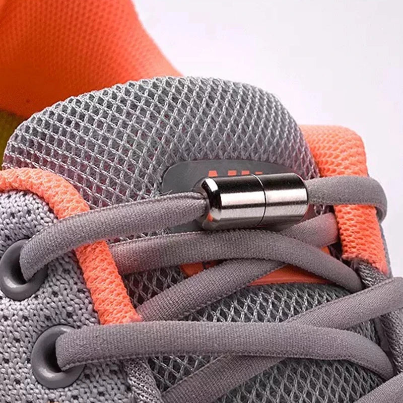 Elastic No Tie Shoelaces with Metal Lock for Sneakers One Size