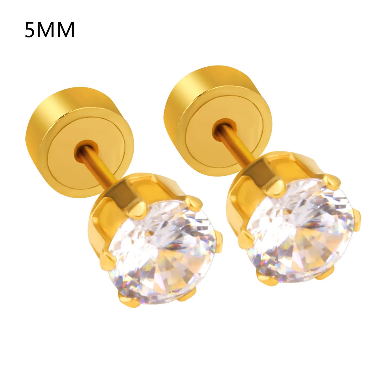 LUXUSTEEL Pink Flower Stud Earrings For Women Stainless Steel Oil Dripping Heart Star alternate view