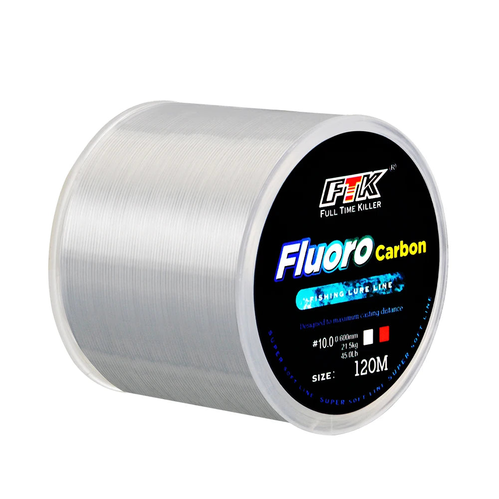 Fluorocarbon Coating Carbon Fiber Fishing Line 120M Sinking Line