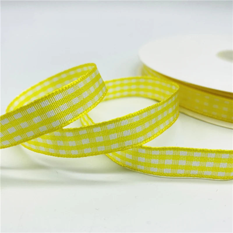 10mm Plaid Christmas Ribbon For Gift Wrapping
