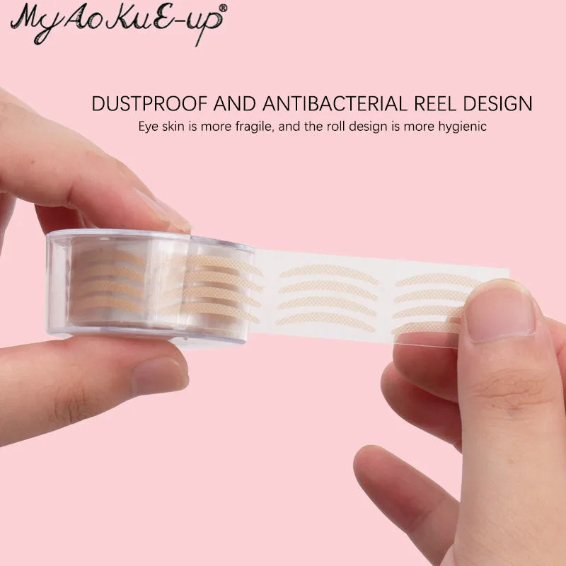 600 Pcs Double Fold Eyelid Tape Sticker Invisible Lace Eyelash Extension Self-adhesive Under Eye Lashes Shadow Patch Beauty Tool