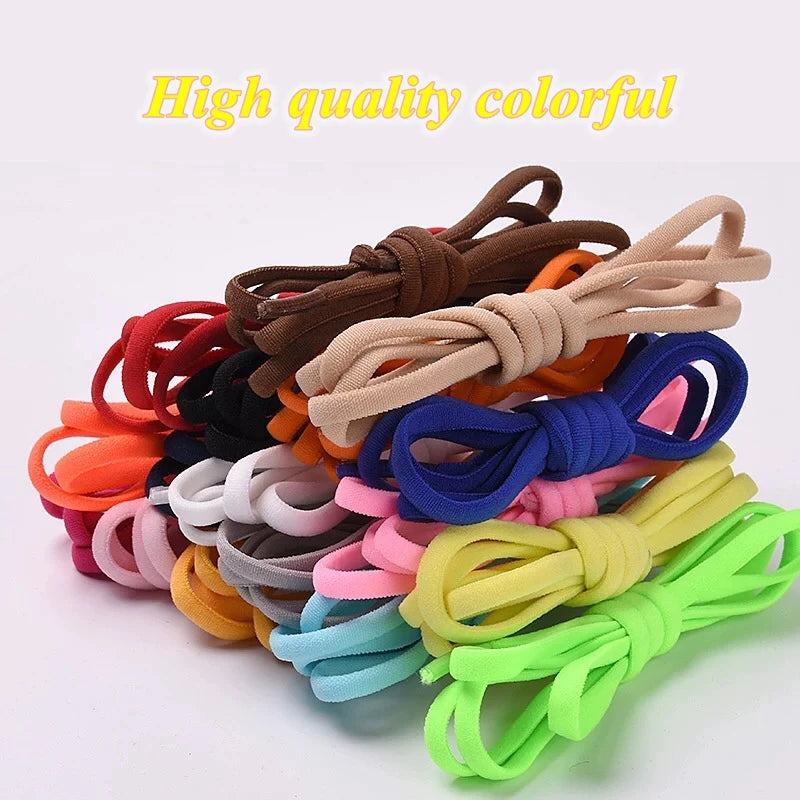 Elastic No Tie Shoelaces with Metal Lock for Sneakers One Size
