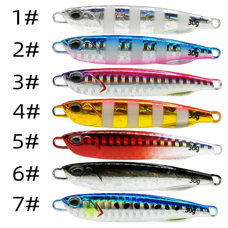 Metal Cast Jig Spoon Sea Bass Fishing Lure detail view