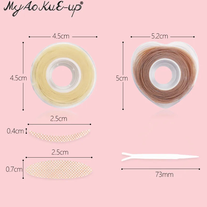 600 Pcs Double Fold Eyelid Tape Sticker Invisible Lace Eyelash Extension Self-adhesive Under Eye Lashes Shadow Patch Beauty Tool