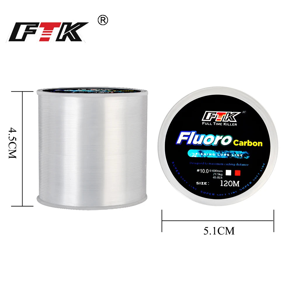 Fluorocarbon Coating Carbon Fiber Fishing Line 120M Sinking Line lifestyle view