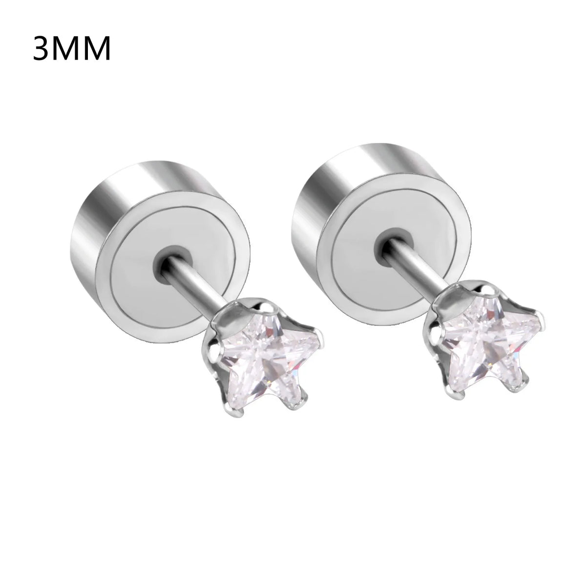 LUXUSTEEL Pink Flower Stud Earrings For Women Stainless Steel Oil Dripping Heart Star lifestyle view