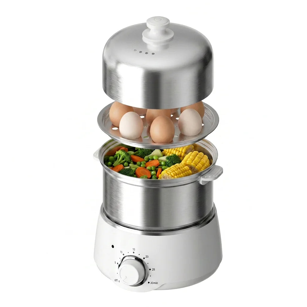 Electric Egg Cooker with Timer, 14 Egg Capacity
