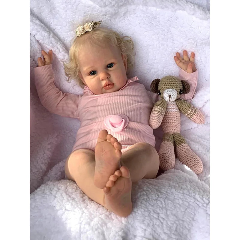 60CM Ellie Reborn Baby Doll Toddler Newborn Doll Princess Girl Lifelike Soft Touch 3D lifestyle view