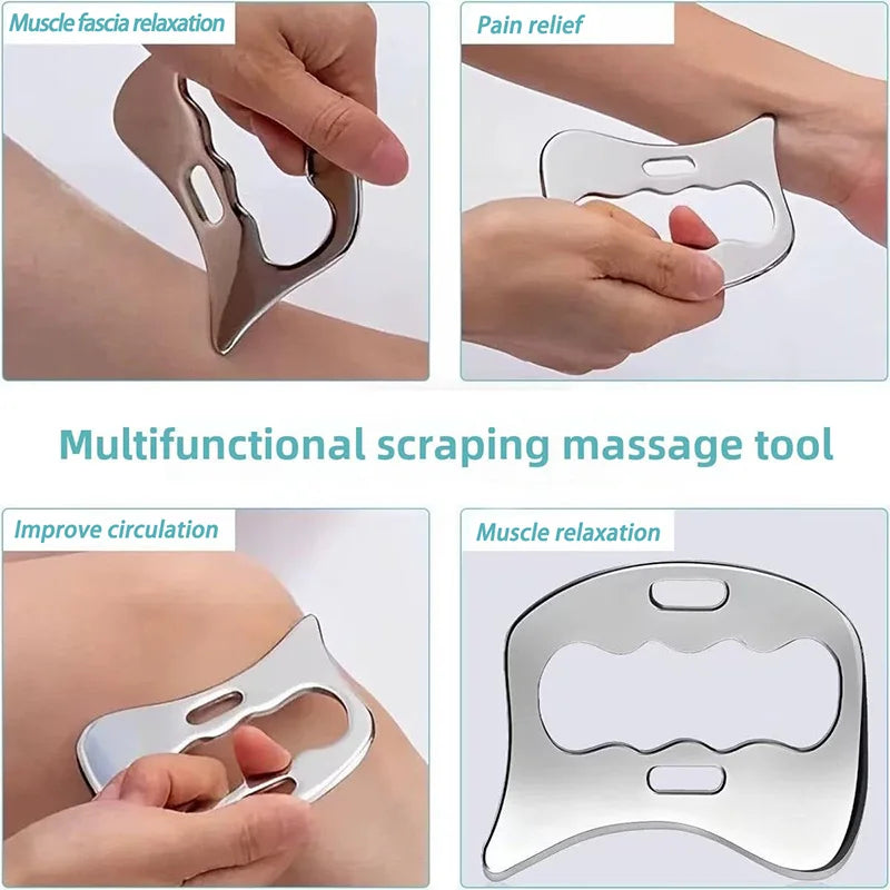 Fascia Scraper Stainless Steel Gua Sha Physical Therapy Scraping Tool Great Soft Tissue Mobilization Tool Reduce Muscle Soreness