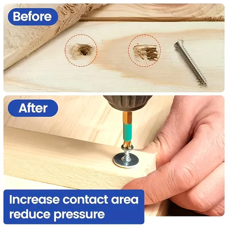 Stainless Steel Flat Washer Assortment Kit, 180 Pcs detail view