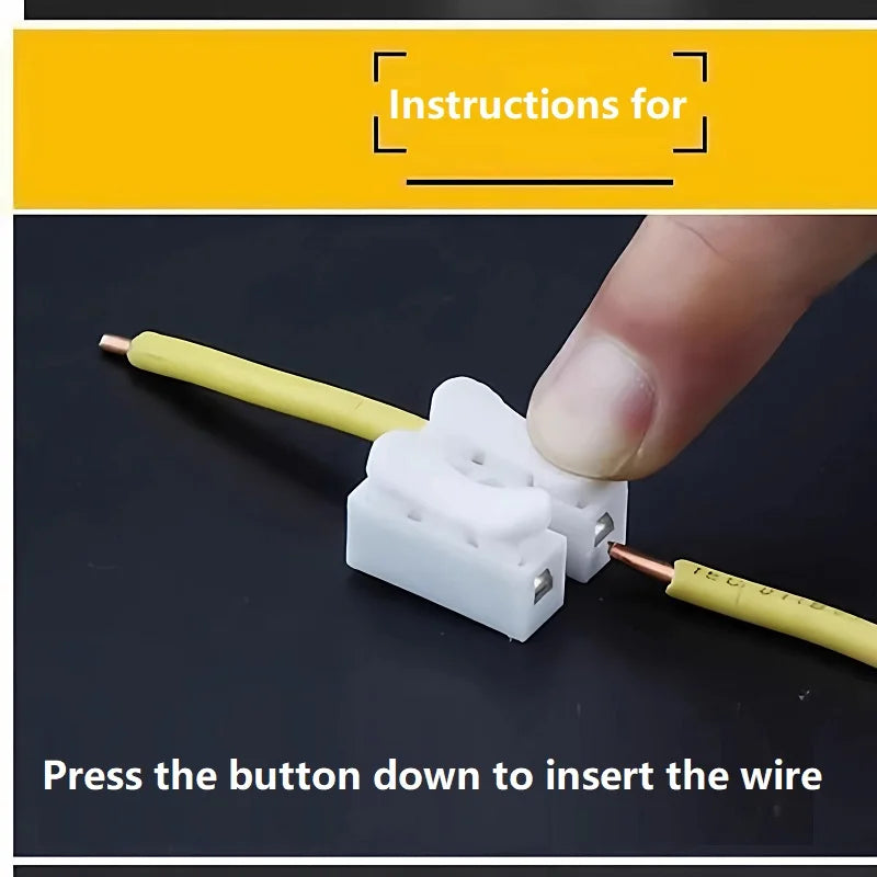 Spring Clamp Screwless Terminal Block Wire Connectors 1P 2P 3P close-up view