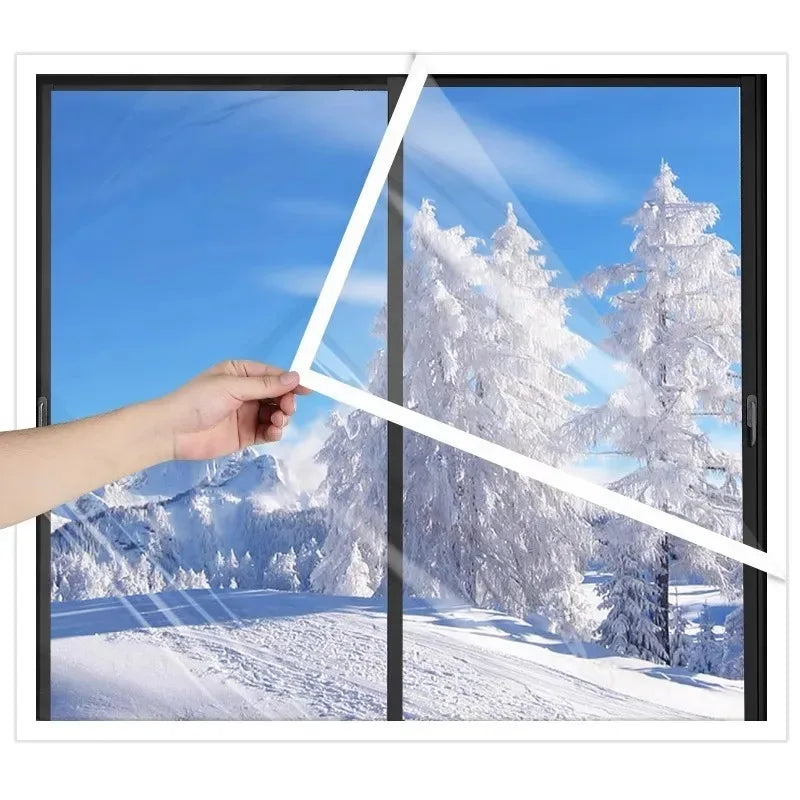 Window Insulation Film, Winter Indoor Windproof and Warm Windows, Energy-saving Transparent Film, Screen Window, Door Curtain