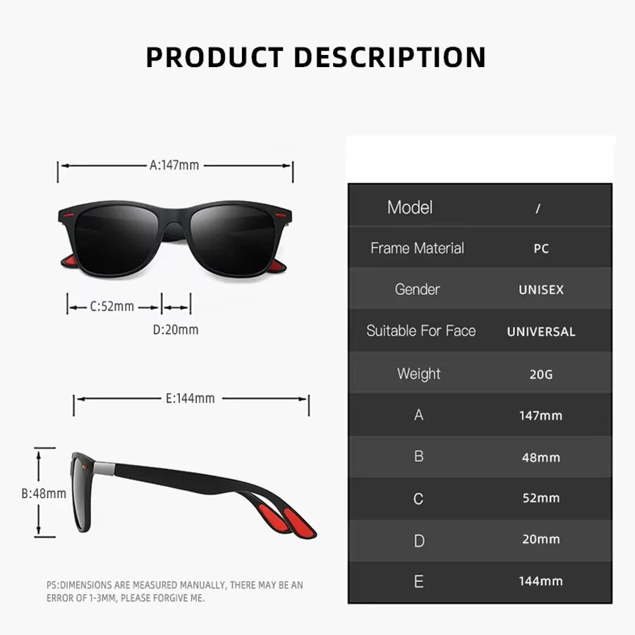 1-2-3PCS Fashion Vintage Square Unisex Driving Fishing Sunglasses Men Women Luxury Br lifestyle view