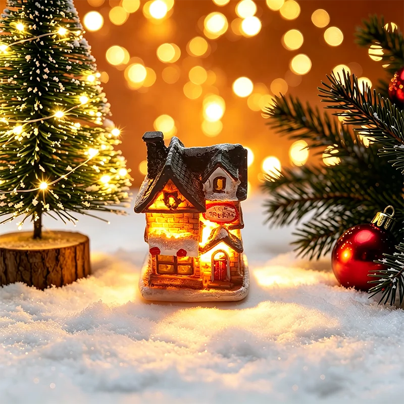 Christmas House Light Decorations For Home Ornaments Kids Xmas Gift New Year 2025 Navidad Decor Bedroom Night Light With Battery