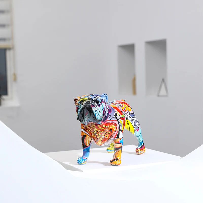 Resin Bulldog Ornament Home Decor
