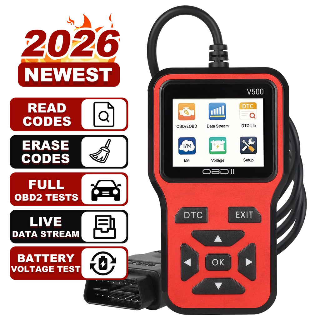 V500 OBD2 Scanner Car Diagnostic Tool with Color Screen