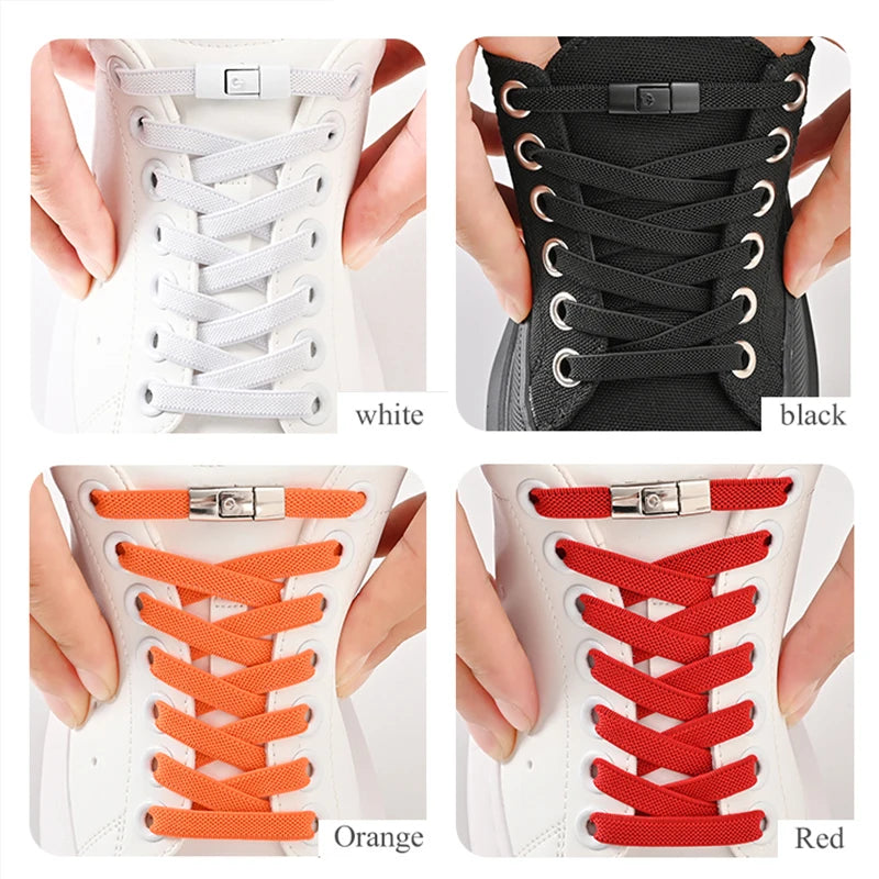 8mm No Tie Elastic Shoe Laces with Press Lock lifestyle view