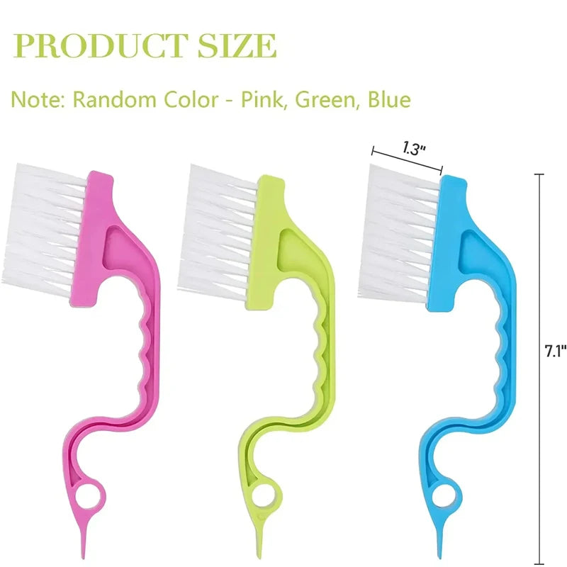 1/3pcs Multipurpose 2-in-1 Windows Gap Cleaning Brush & Flat Shovel, Household Cleaning Tool for Kitchen, Bathroom, Toilet